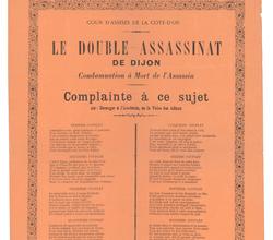 Le double assassinat de Dijon, condamnation à mort de l'assassin